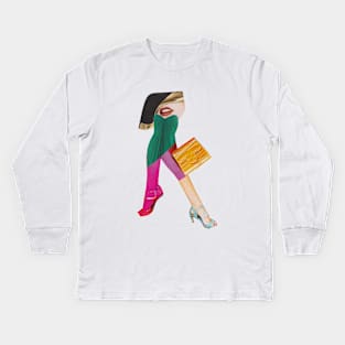 Fashion IT Girl ! Kids Long Sleeve T-Shirt